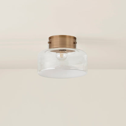 Troy Bellow Flush Mount Patina Brass Detail 1