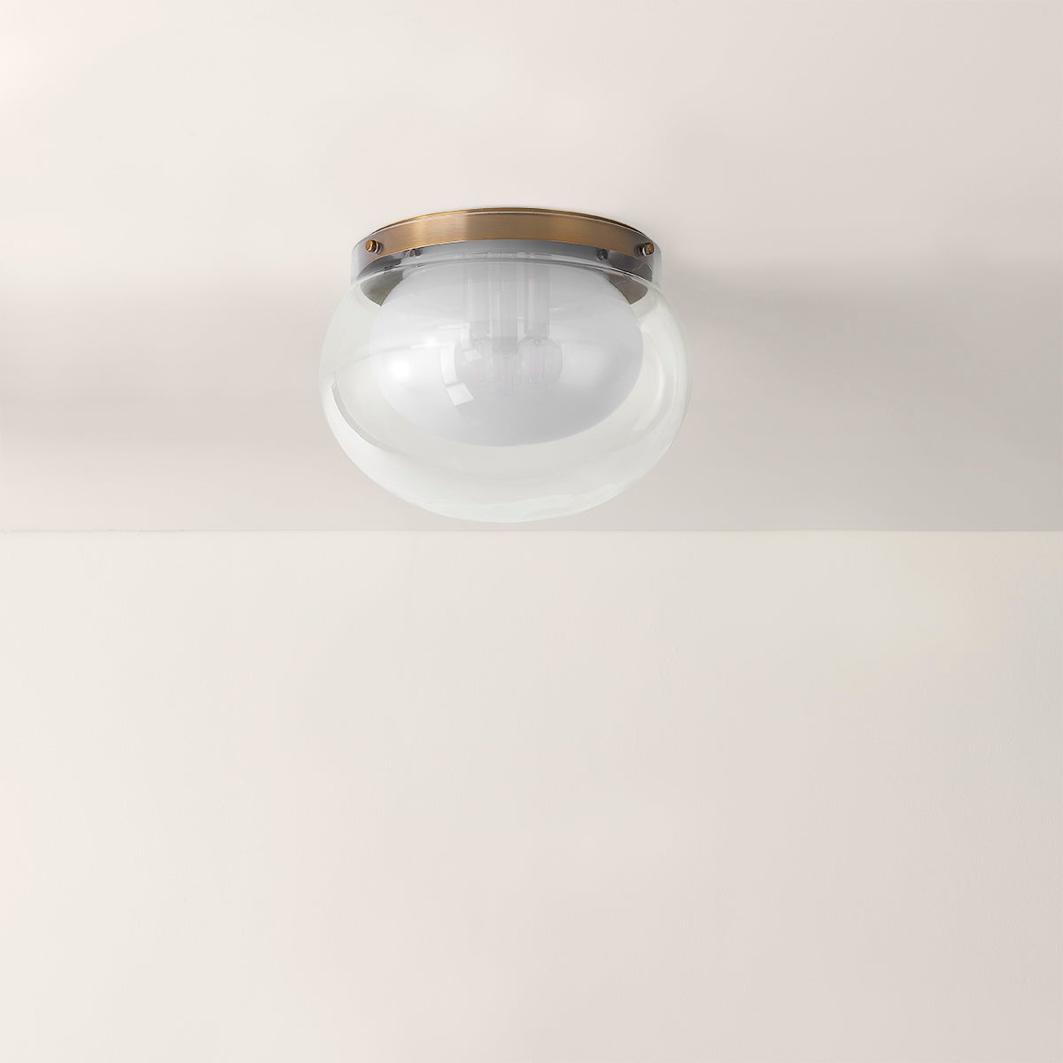Troy Magma Flush Mount Patina Brass Detail 2