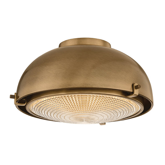 Troy Fritz Semi-Flush Mount Patina Brass