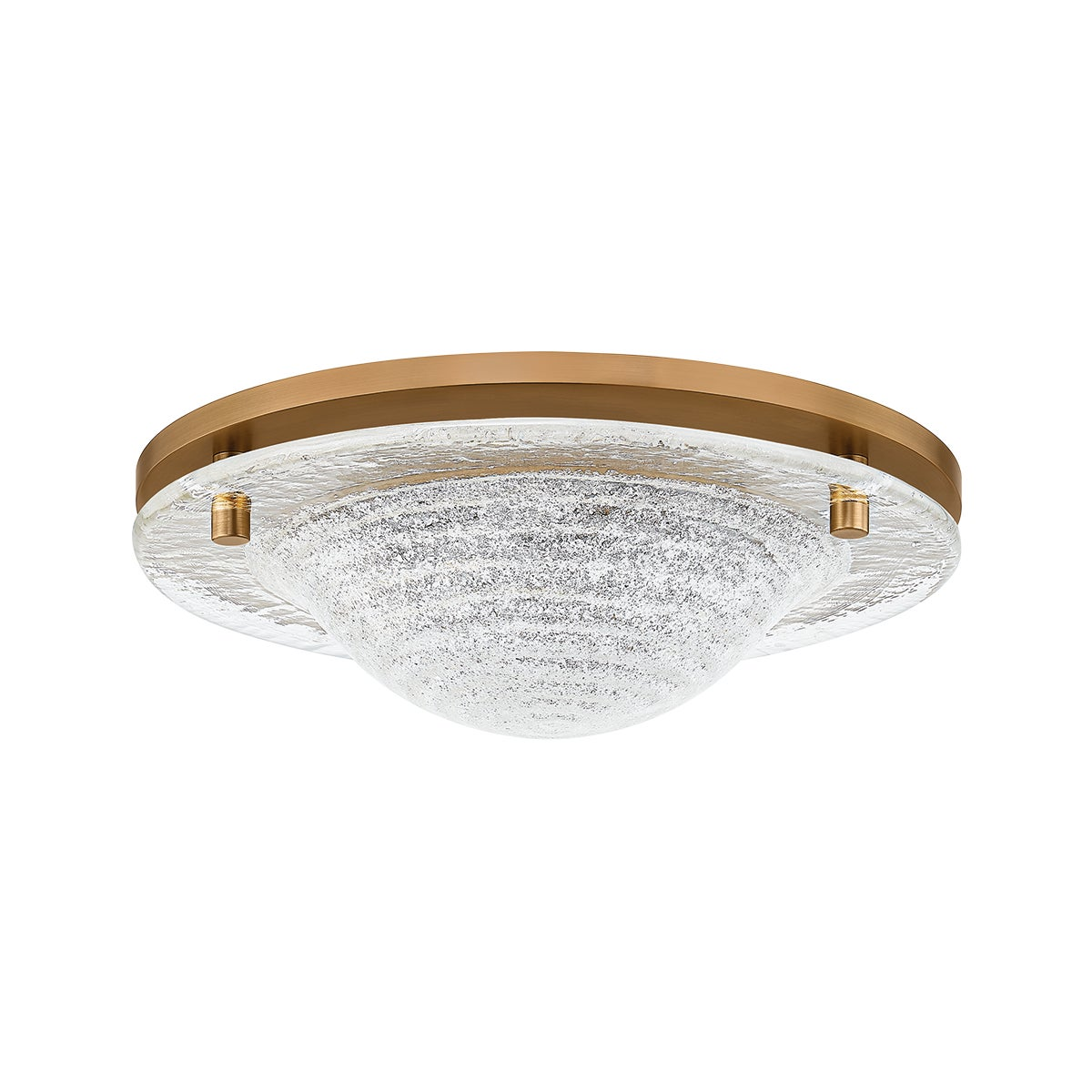 Troy Halston Flush Mount Patina Brass