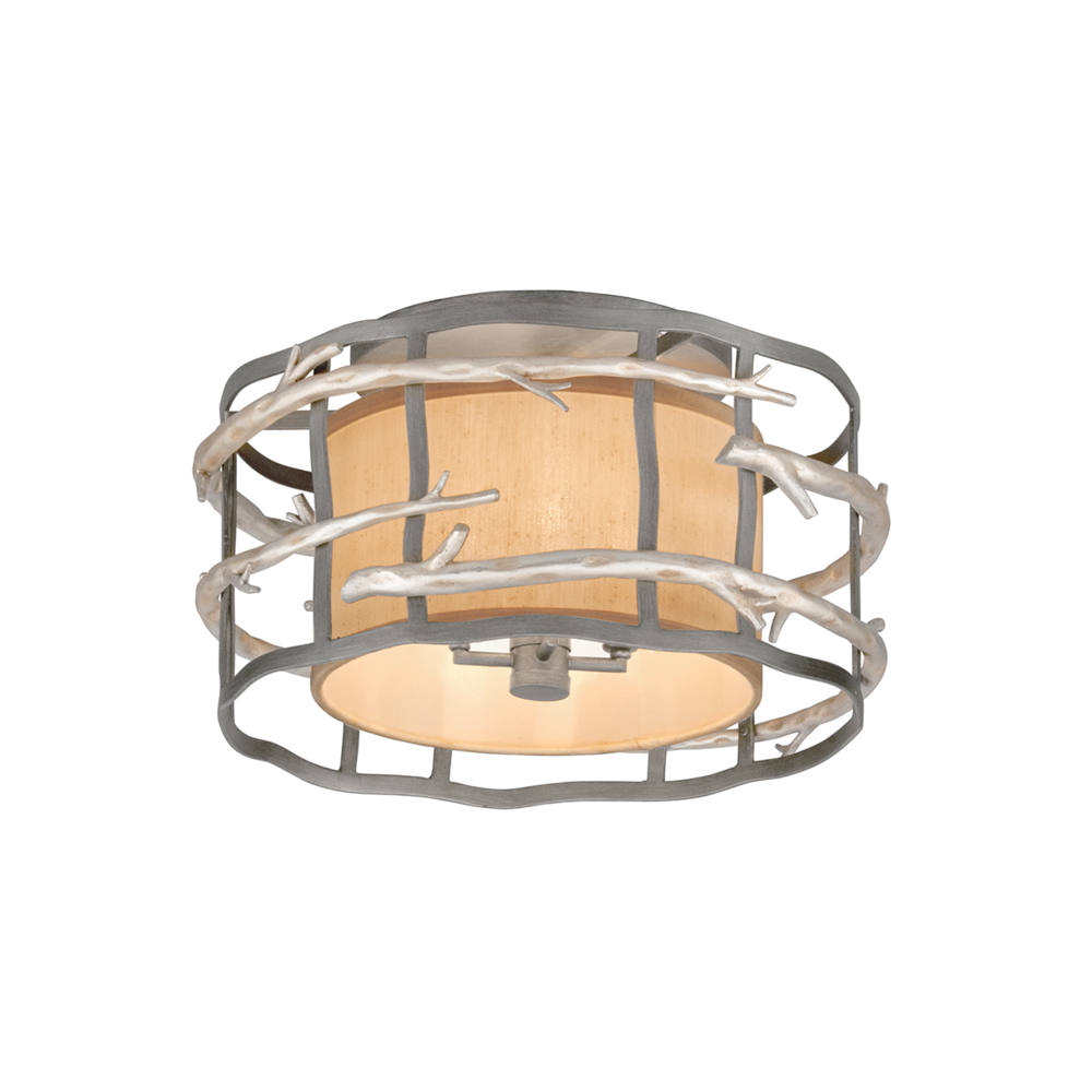 Troy Adirondack Flush Mount Graphite / Warm Silver Leaf