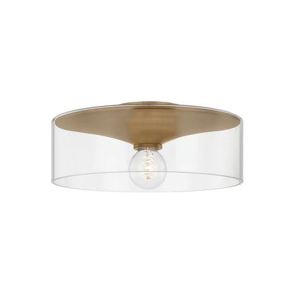 Troy Killian Flush Mount Patina Brass