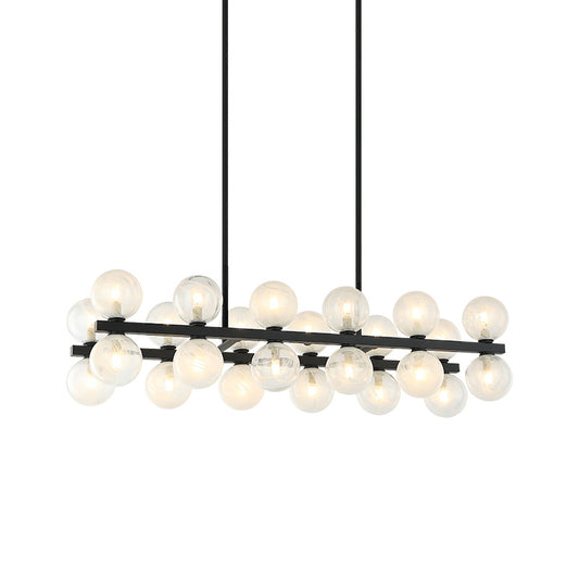 Matteo Lighting Nimbus 36" 24-Light Linear Chandelier in Matte Black (C30724MB)
