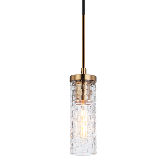 Matteo Lighting Weaver 3" Pendant in Aged Gold Brass (C32101AG)
