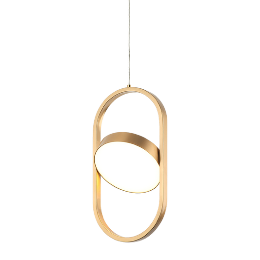 Matteo Lighting Kennedy 13" LED Pendant in Aged Gold Brass (C32301AG)