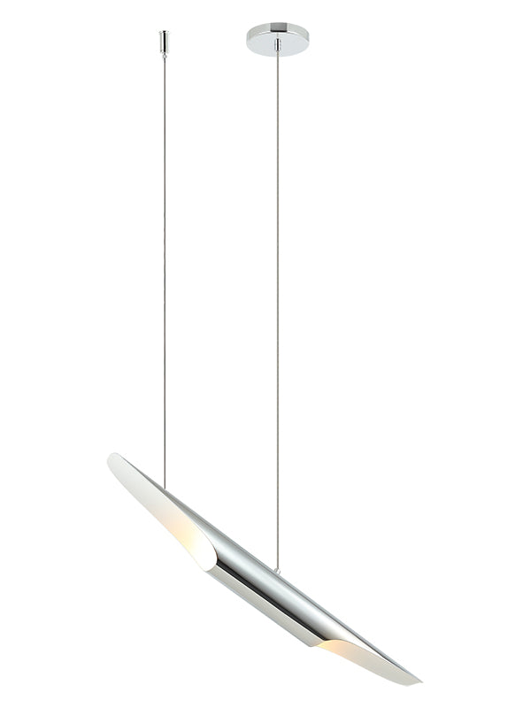Matteo Lighting Stylus 28" 2-Light Pendant in Chrome (C32412CH) – alternate view