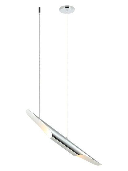 Matteo Lighting Stylus 28" 2-Light Pendant in Chrome (C32412CH) – alternate view