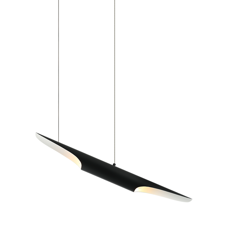 Matteo Lighting Stylus 28" 2-Light Pendant in Matte Black (C32412MB)