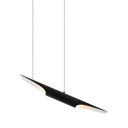 Matteo Lighting Stylus 28" 2-Light Pendant in Matte Black (C32412MB)