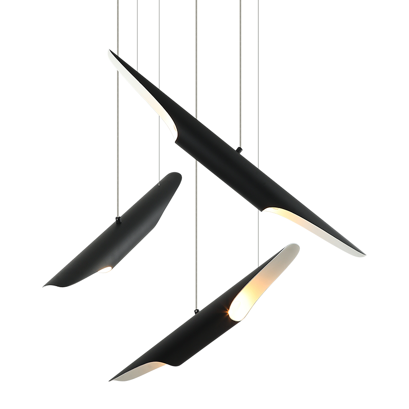 Matteo Lighting Stylus 29" 6-Light Pendant in Matte Black (C32416MB)