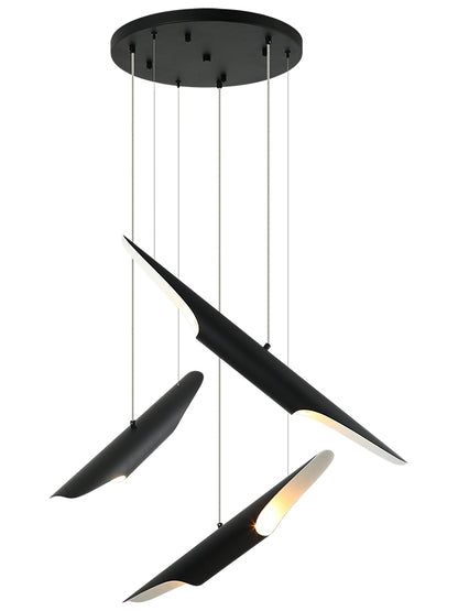 Matteo Lighting Stylus 29" 6-Light Pendant in Matte Black (C32416MB) – alternate view
