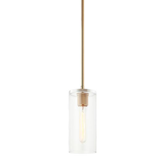 Matteo Lighting Lincoln 5" Pendant in Aged Gold Brass (C32501AG)