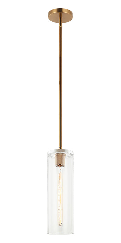 Matteo Lighting Lincoln 5" Tall Pendant in Aged Gold Brass (C32511AG) – alternate view