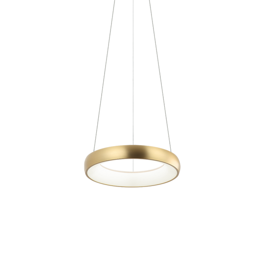 Matteo Lighting Maverick 1-Light Chandelier in Brushed Gold, 16"W (C32716BG)