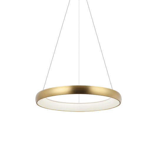 Matteo Lighting Maverick 1-Light Chandelier in Brushed Gold, 24"W (C32724BG)