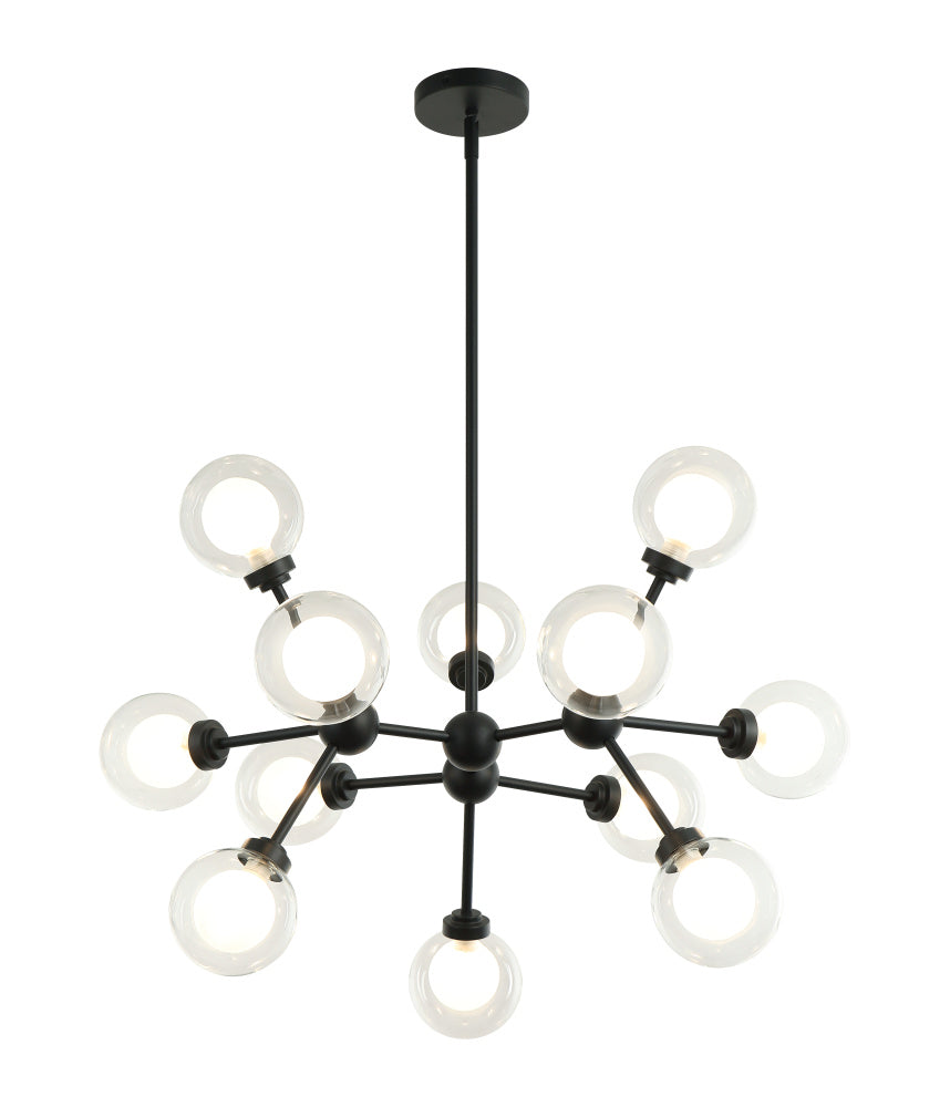 Solaris 28.5" Chandelier Matte Black