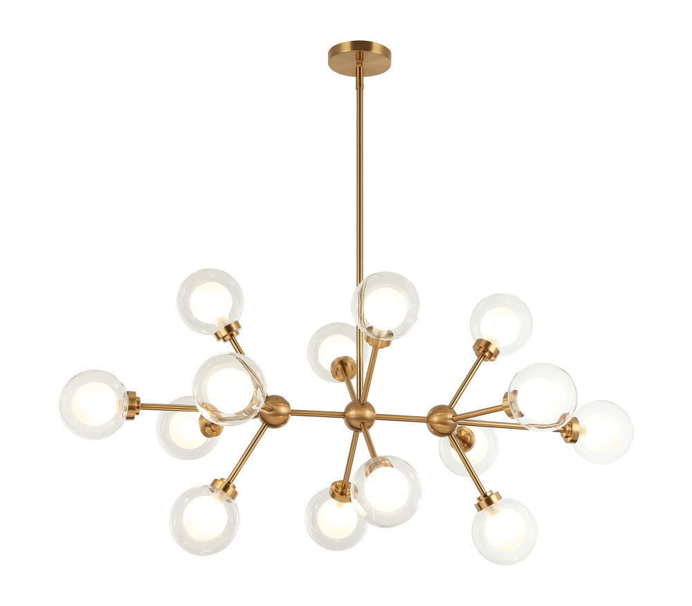 Solaris 22.6" Chandelier Aged Gold Brass