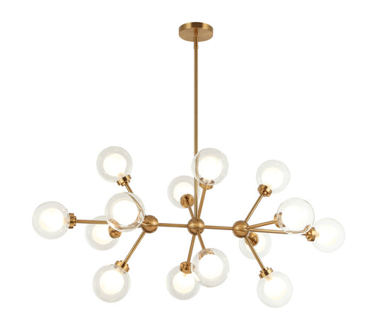 Solaris 22.6" Chandelier Aged Gold Brass