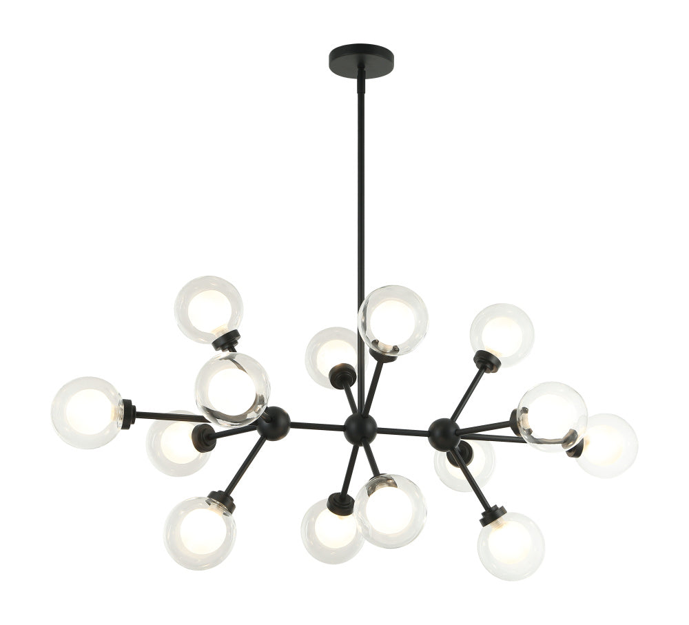 Solaris 22.6" Chandelier Matte Black
