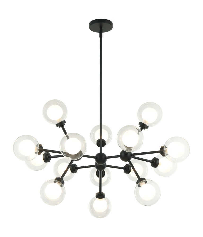 Solaris 34" Chandelier Matte Black
