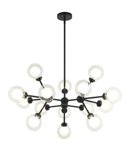 Solaris 34" Chandelier Matte Black