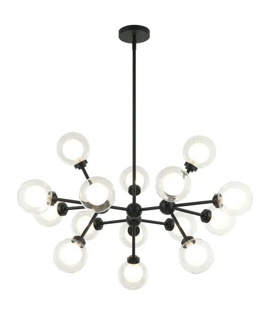 Solaris 34" Chandelier Matte Black