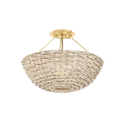 Troy Campo Semi-Flush Mount Vintage Gold Leaf