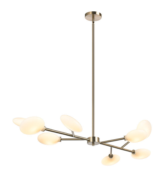 Matteo Lighting Peony 45" 8-Light Chandelier in Champagne Gold (C33708CG) – alternate view