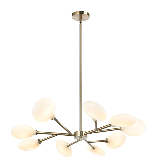 Matteo Lighting Peony 35" 9-Light Chandelier in Champagne Gold (C33709CG) – alternate view