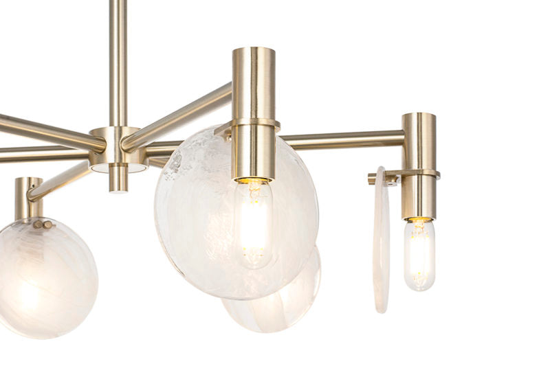 Matteo Lighting Cloudburst 24" 6-Light Chandelier in Champagne Gold (C33806CG) – alternate view