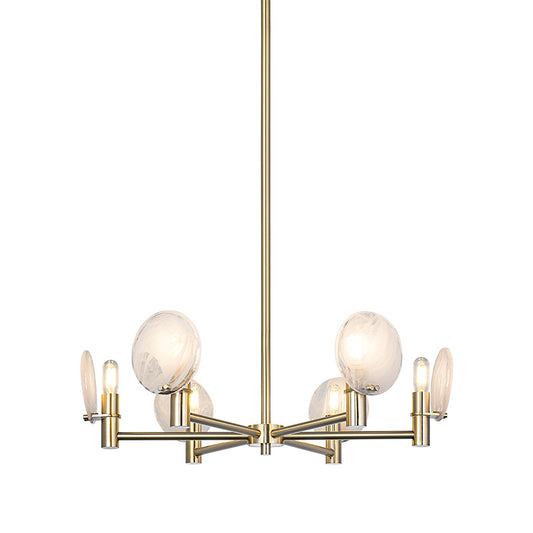 Matteo Lighting Cloudburst 24" 6-Light Chandelier in Champagne Gold (C33806CG)