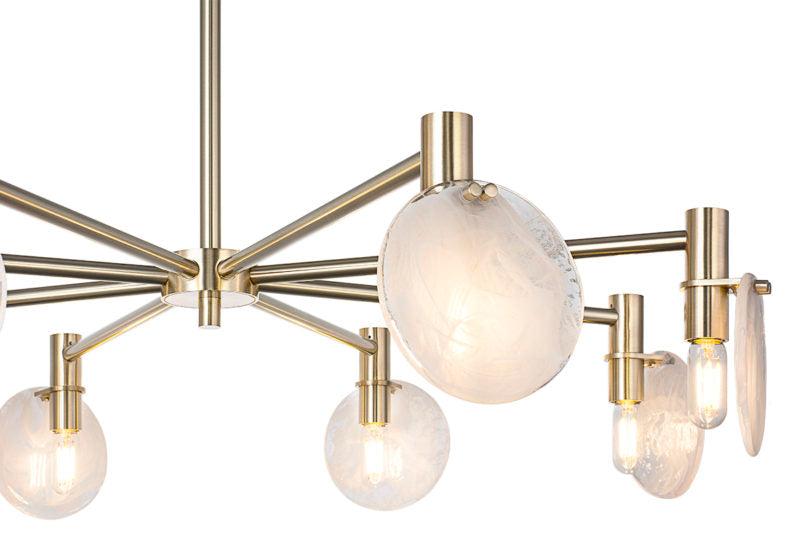 Matteo Lighting Cloudburst 32" 8-Light Chandelier in Champagne Gold (C33808CG) – alternate view