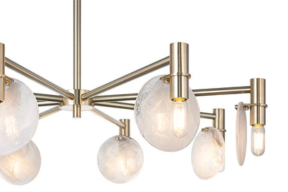 Matteo Lighting Cloudburst 32" 8-Light Chandelier in Champagne Gold (C33808CG) – alternate view