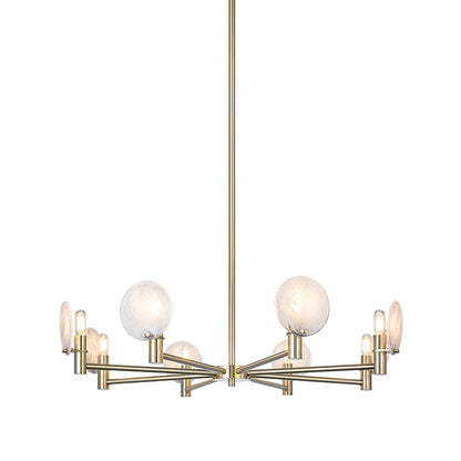 Matteo Lighting Cloudburst 32" 8-Light Chandelier in Champagne Gold (C33808CG)