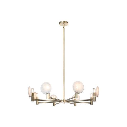 Matteo Lighting Cloudburst 32" 8-Light Chandelier in Champagne Gold (C33808CG) – alternate view