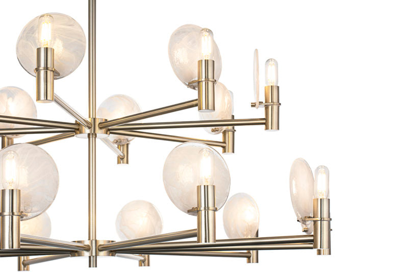 Matteo Lighting Cloudburst 41" 18-Light Chandelier in Champagne Gold (C33818CG) – alternate view