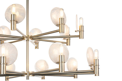 Matteo Lighting Cloudburst 41" 18-Light Chandelier in Champagne Gold (C33818CG) – alternate view