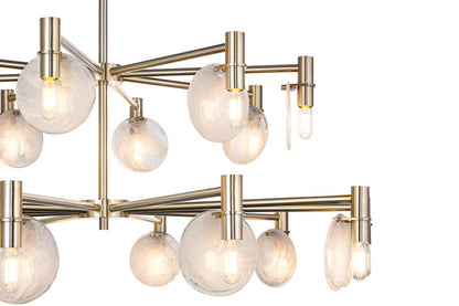 Matteo Lighting Cloudburst 41" 18-Light Chandelier in Champagne Gold (C33818CG) – alternate view