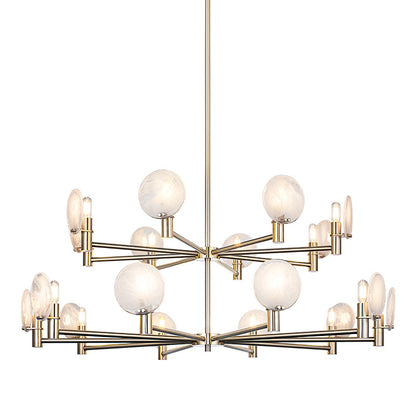 Matteo Lighting Cloudburst 41" 18-Light Chandelier in Champagne Gold (C33818CG)