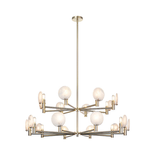 Matteo Lighting Cloudburst 41" 18-Light Chandelier in Champagne Gold (C33818CG) – alternate view