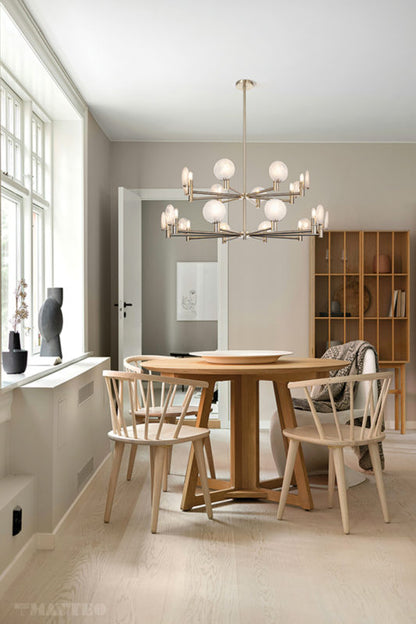 Matteo Lighting Cloudburst 41" 18-Light Chandelier in Champagne Gold (C33818CG) – alternate view