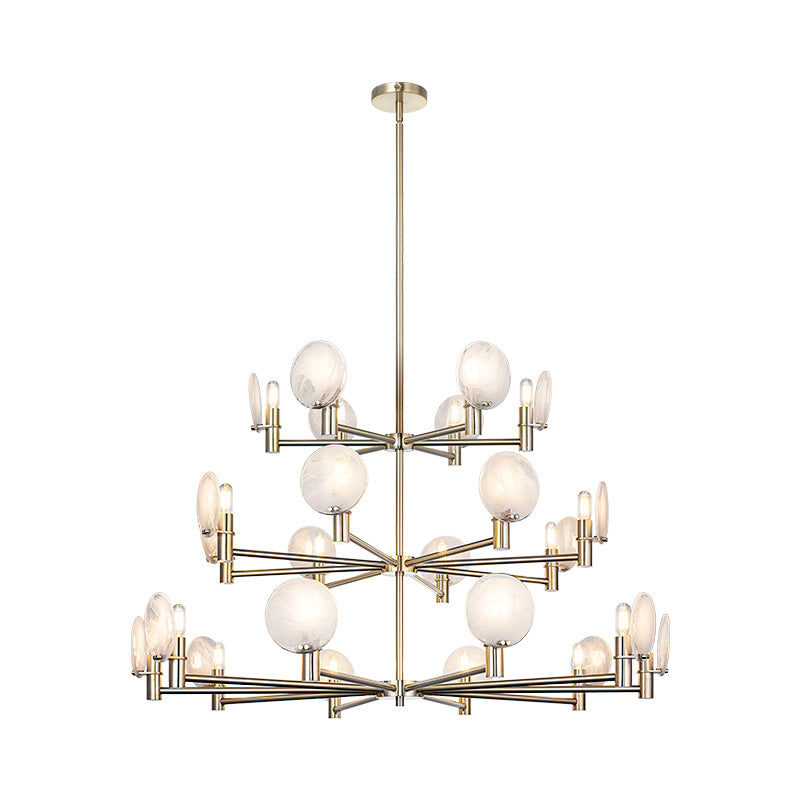 Matteo Lighting Cloudburst 41" 24-Light Chandelier in Champagne Gold (C33824CG) – alternate view