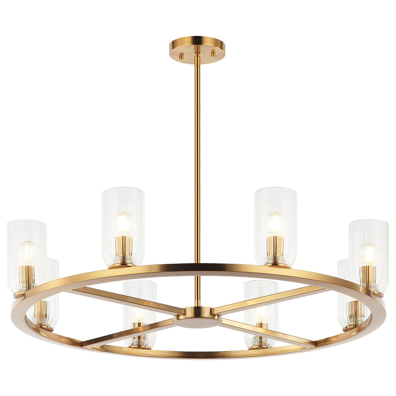 Matteo Lighting Westlock 32" 8-Light Chandelier in Aged Gold Brass (C34008AG) – alternate view
