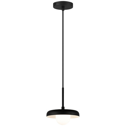Matteo Lighting Creston 8" Pendant in Matte Black (C34401MBOP) – alternate view