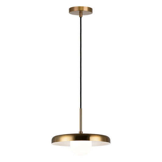 Matteo Lighting Creston 12" Pendant in Aged Gold Brass (C34411AGOP) – alternate view