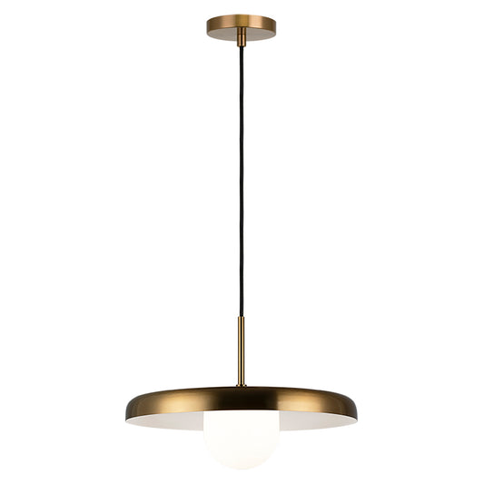 Matteo Lighting Creston 16" Pendant in Aged Gold Brass (C34421AGOP) – alternate view