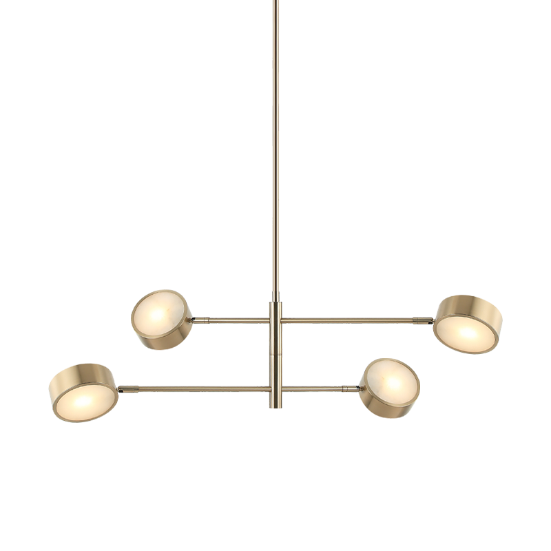 Matteo Lighting Weatherton 39" 4-Light Linear Chandelier in Champagne Gold (C34604CG)