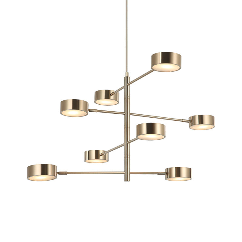 Matteo Lighting Weatherton 39" 8-Light Linear Chandelier in Champagne Gold (C34608CG)