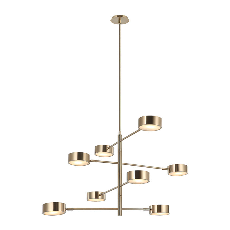 Matteo Lighting Weatherton 39" 8-Light Linear Chandelier in Champagne Gold (C34608CG) – alternate view