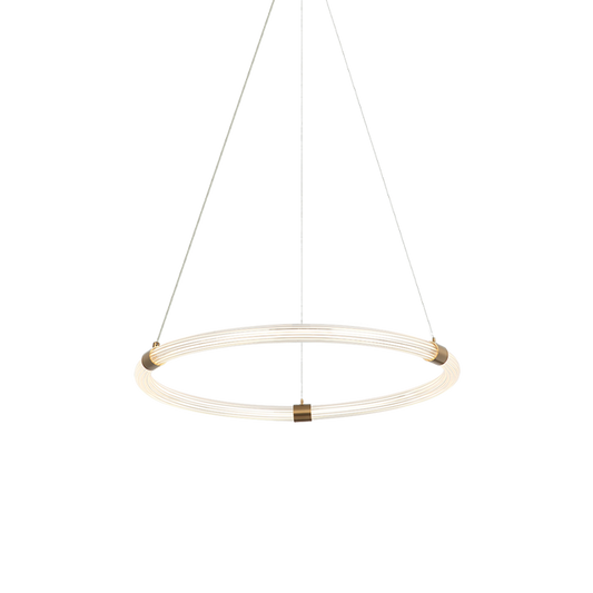 Matteo Lighting Inkara 24" LED Chandelier in Aged Gold Brass (C34824AG)